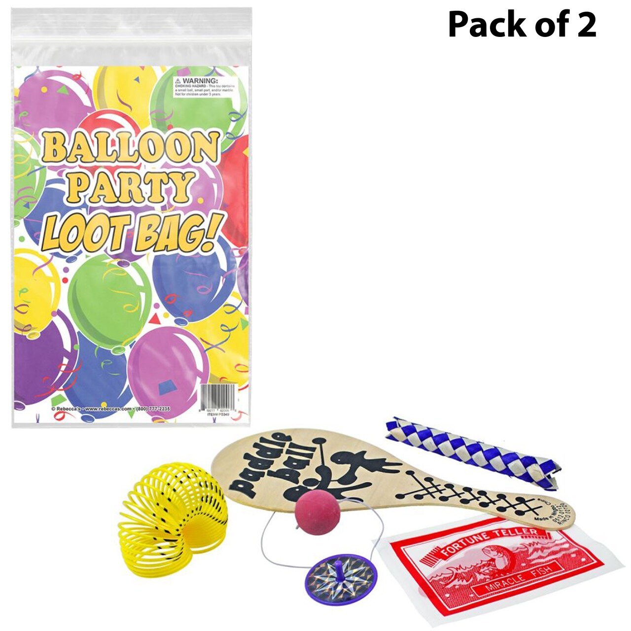 Balloon Party Loot Bag | Easy open 6 x 10 inch | Party Supplies | Raheev®